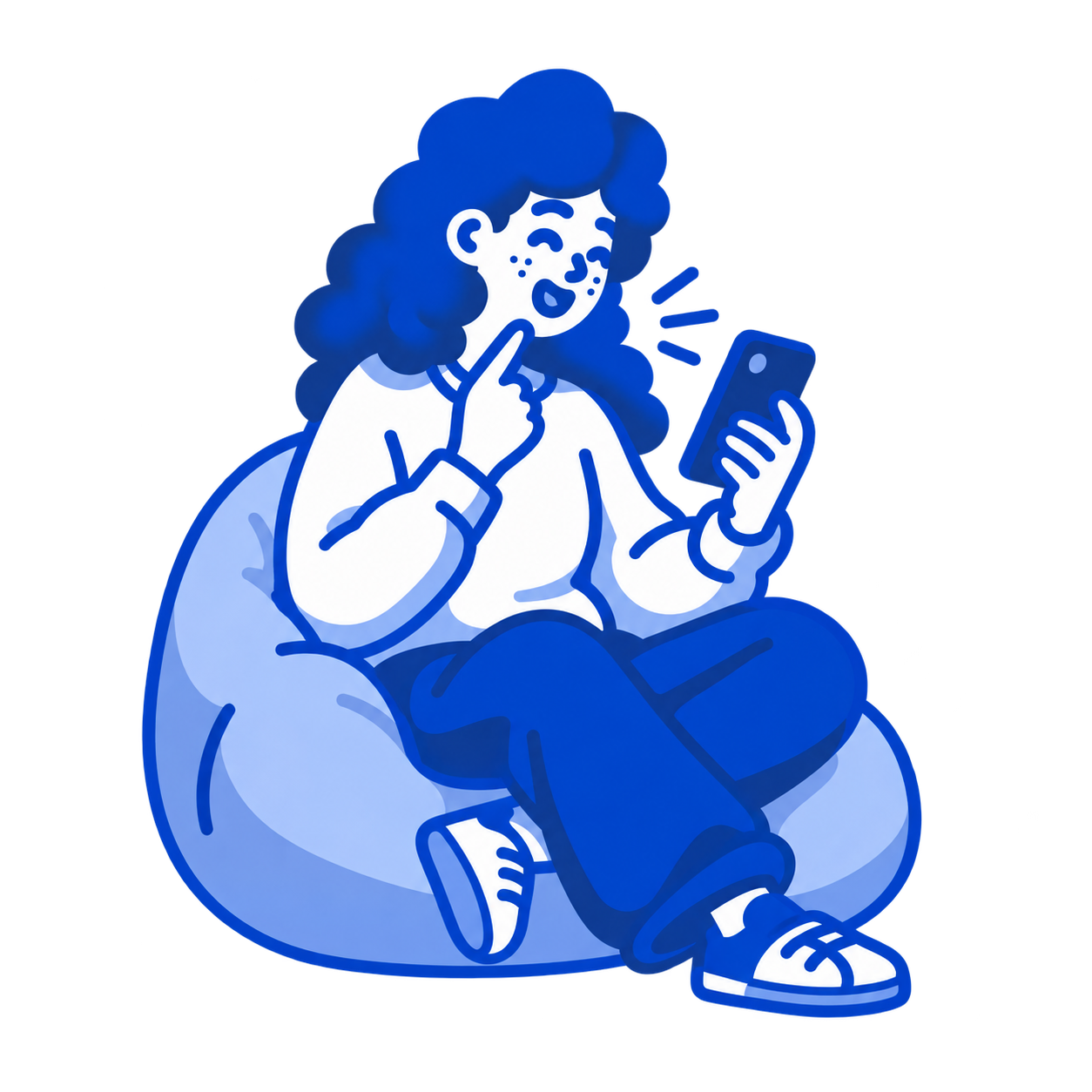 A person practising speech with the EaseTalk app on their phone.